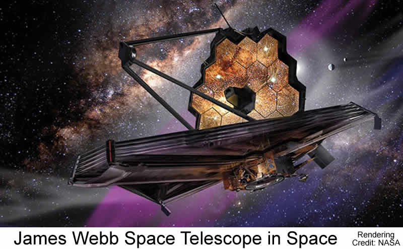 JWST rendering in space